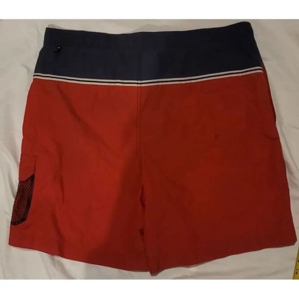 Vtg Polo Sport Ralph Lauren Men's L Nylon Swimming‎ Cargo Shorts Rugby Striped